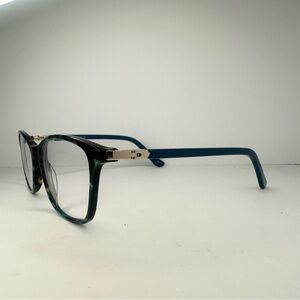 Chelsea Morgan CM 6010 Blue Teal Tort AUTHENTIC DESIGNER EYEGLASSES 53-16-135